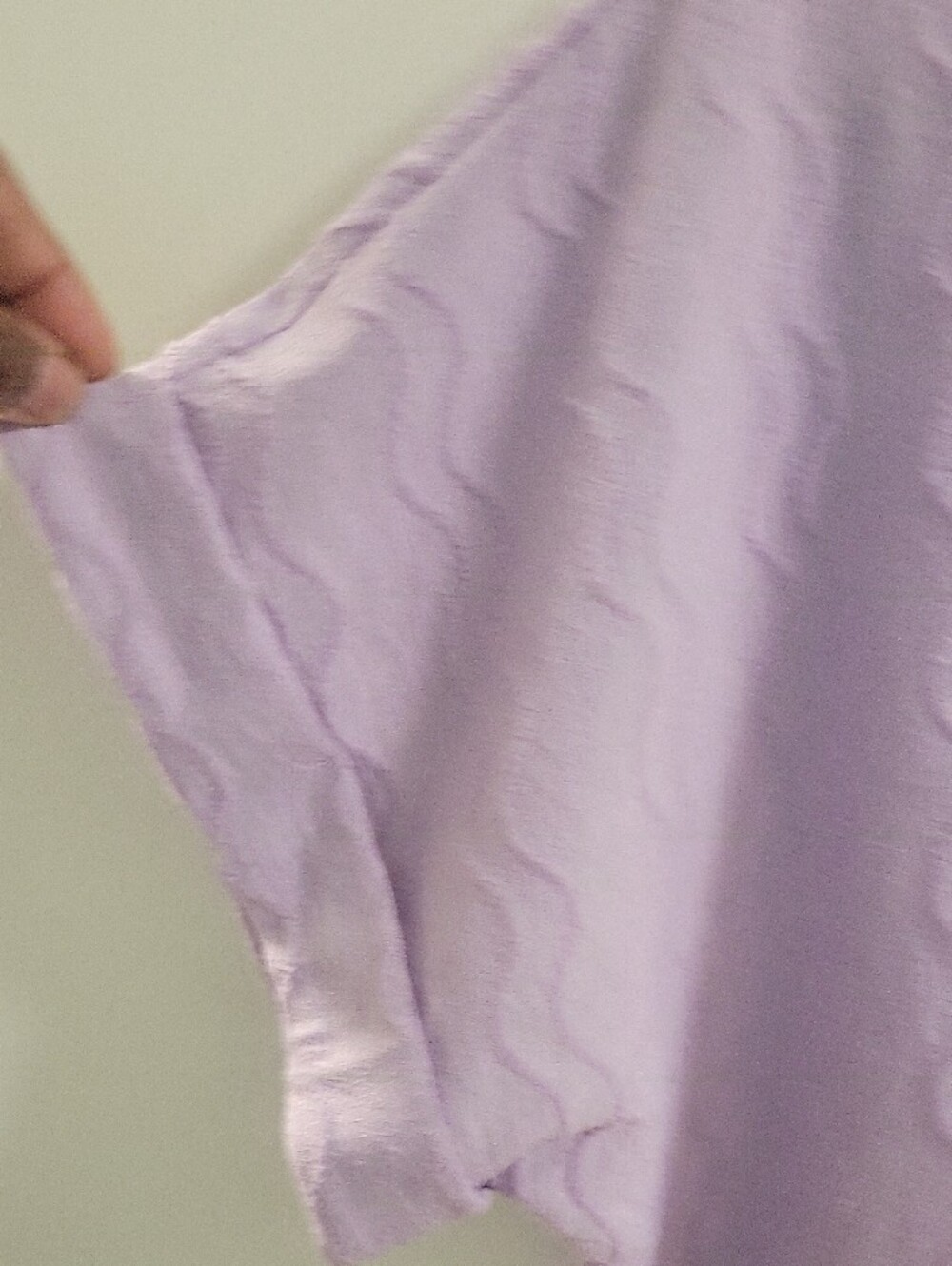 ANDREE BY UNIT Lilac Wave-Texture Short Sleeve Top Size Small - Picture 3 of 6